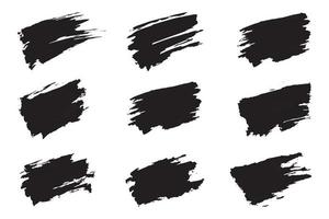 Paint brush stroke set, grunge brush stroke, ink brush stroke effect set vector