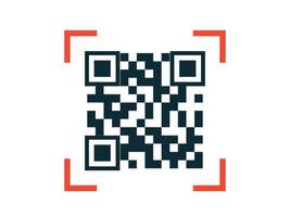 QR code icon for smartphone, Apps. The symbol for scanning encrypted information. Vector illustration