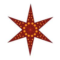 red christmas star element for design vector