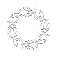 Christmas Wreath and garlands for print vector