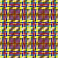 Fabric seamless vector. Plaid background pattern. Texture tartan check textile. vector