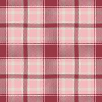 Plaid seamless pattern in red. Check fabric texture. Vector textile print.