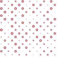 red different size flowers seamless pattern, fabric texture vector
