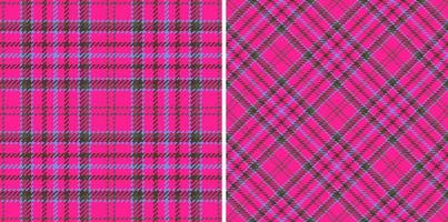 Seamless texture vector. Textile plaid background. Fabric check tartan pattern. vector