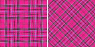 Seamless texture vector. Textile plaid background. Fabric check tartan pattern. vector