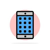 Application Mobile Mobile Application Password Abstract Circle Background Flat color Icon vector