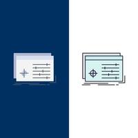 File object processing settings software Flat Color Icon Vector