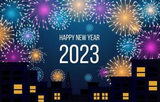 Fireworks on New Year's Eve Background vector