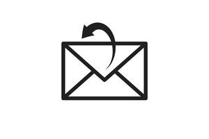 Mail icon vector sign. Letter envelope symbol. Message send to address illustration.