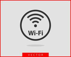 Free wi fi icon. Connection zone wifi vector symbol. Radio waves signal.