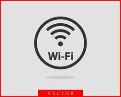 icono de wi-fi gratis. símbolo de vector wifi de zona de conexión. señal de ondas de radio.