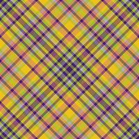 Pattern fabric texture. Seamless check vector. Tartan plaid textile background. vector