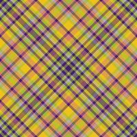 Pattern fabric texture. Seamless check vector. Tartan plaid textile background. vector