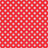 red background polka fabric with white dots seamless pattern vector