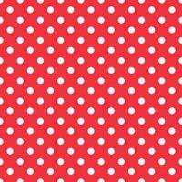 red background polka fabric with white dots seamless pattern vector