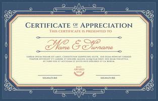 Victorian Classic Certificate Template vector