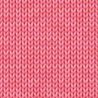 Pink Seamless knitted pattern. Woolen cloth. Christmas Red Knitted Pattern for greeting card, banner, backgrounds, wallpaper. Vector illustration.