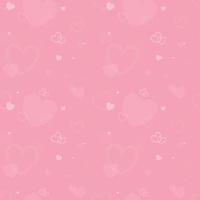 Cartoon cute vector seamless pattern on valentine's day theme. Blurred hearts of different sizes and shapes on a pink background. Background decoration.