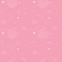 Cartoon cute vector seamless pattern on valentine's day theme. Blurred hearts of different sizes and shapes on a pink background. Background decoration.