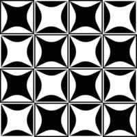 Black-white star and square block pattern seamless background vector