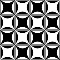 Black-white star and square block pattern seamless background vector