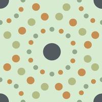 Circle orange and green pattern seamless background vector