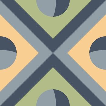 Square and circle geometry pattern seamless vector background