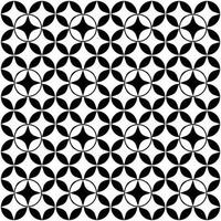 Black-white four shape star pattern seamless background vector