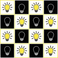 Light bulb block pattern seamless background vector