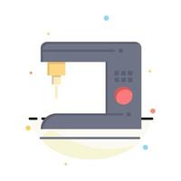 Coffee Electric Home Machine Abstract Flat Color Icon Template vector