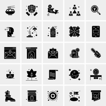 25 iconos de negocios universales vector ilustración de icono creativo para usar en proyectos relacionados con la web y dispositivos móviles