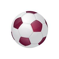 Burgundy football or soccer ball Sport equipment icon vector