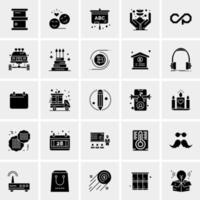 25 iconos de negocios universales vector ilustración de icono creativo para usar en proyectos relacionados con la web y dispositivos móviles