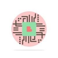 industria del dinero bitcoin computadora finanzas círculo abstracto fondo color plano icono vector