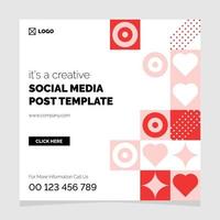 Its a Creative Social Media Post template Geometric Background vector