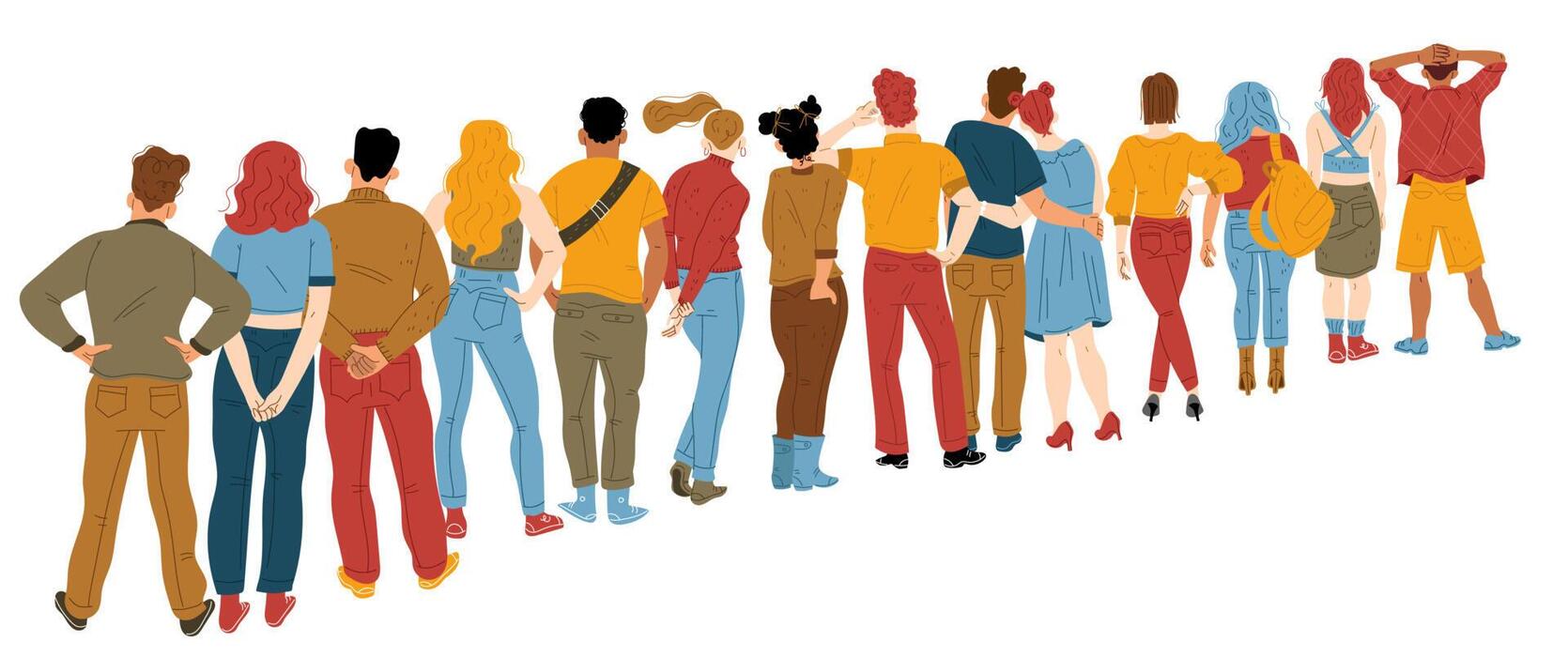 People Waiting In Line Vector Art, Icons, and Graphics for Free Download