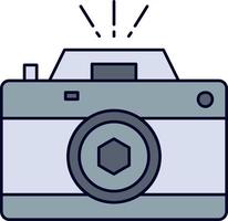 Camera photography capture photo aperture Flat Color Icon Vector