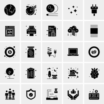 25 iconos de negocios universales vector ilustración de icono creativo para usar en proyectos relacionados con la web y dispositivos móviles