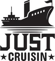 Cruise T-Shirt Design Bundle, Typography T-Shirt Design vector