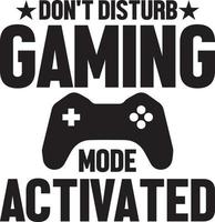 Don't Disturb Gaming Mode Activated.eps vector