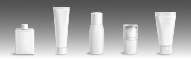 Bottles and tubes for cosmetic, cream, lotion vector