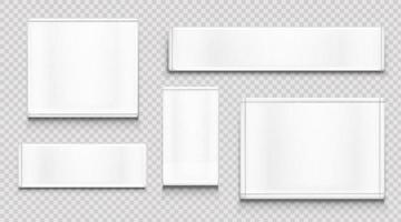 etiquetas de tela blanca, etiquetas de tela de diferentes formas vector