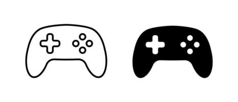 icono de joystick de juegos inalámbricos. controlador de consola de computadora con botones de control y pantalla para jugadores vectoriales vector