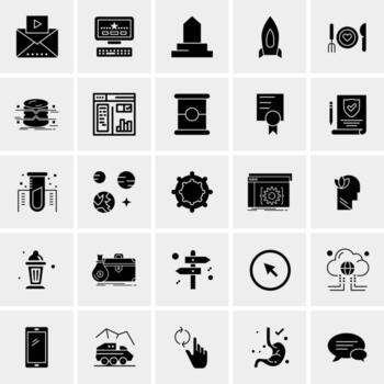 25 iconos de negocios universales vector ilustración de icono creativo para usar en proyectos relacionados con la web y dispositivos móviles