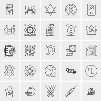 25 iconos de negocios universales vector ilustración de icono creativo para usar en proyectos relacionados con la web y dispositivos móviles