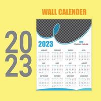 diseño único de calendario de pared 2023 vector