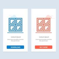 Construction House Window  Blue and Red Download and Buy Now web Widget Card Template vector