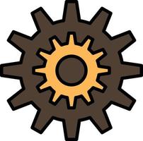 Settings Cog Gear Production System Wheel Work  Flat Color Icon Vector icon banner Template