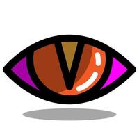 reptile eye simple logo with bright color vector