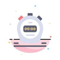 Timer Stopwatch Watch Abstract Flat Color Icon Template vector